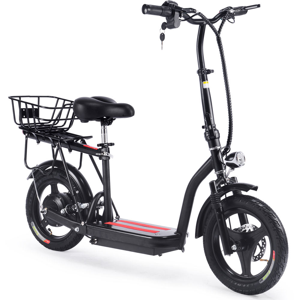 MotoTec Cruiser 48v 350w Lithium Electric Scooter Black, Top Speed: 18mph
