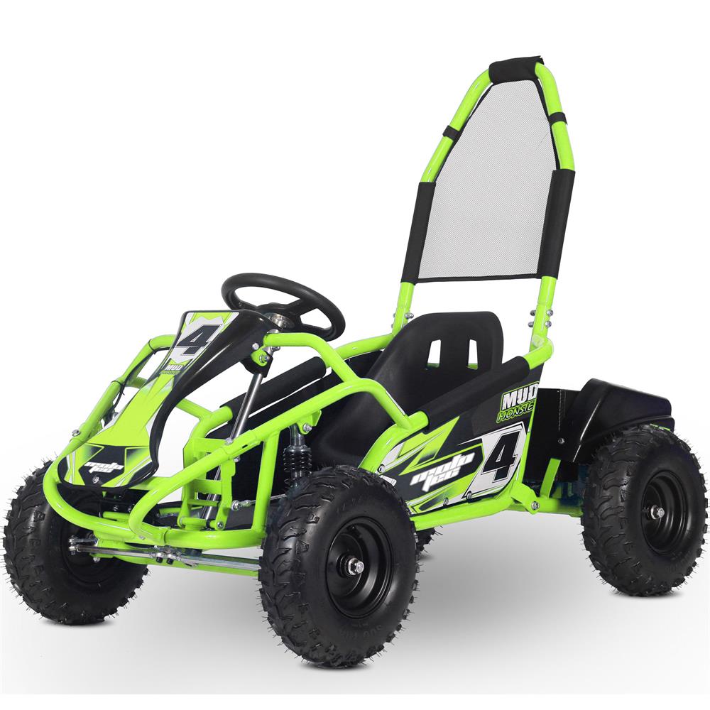 MotoTec Mud Monster Kids Electric 48v 1000w Go Kart Full Suspension, Top Speed: 10-20 mph (2 selectable speeds)