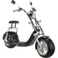 MotoTec Knockout 60v 2500w Lithium Electric Scooter Black, Top Speed: 28 mph