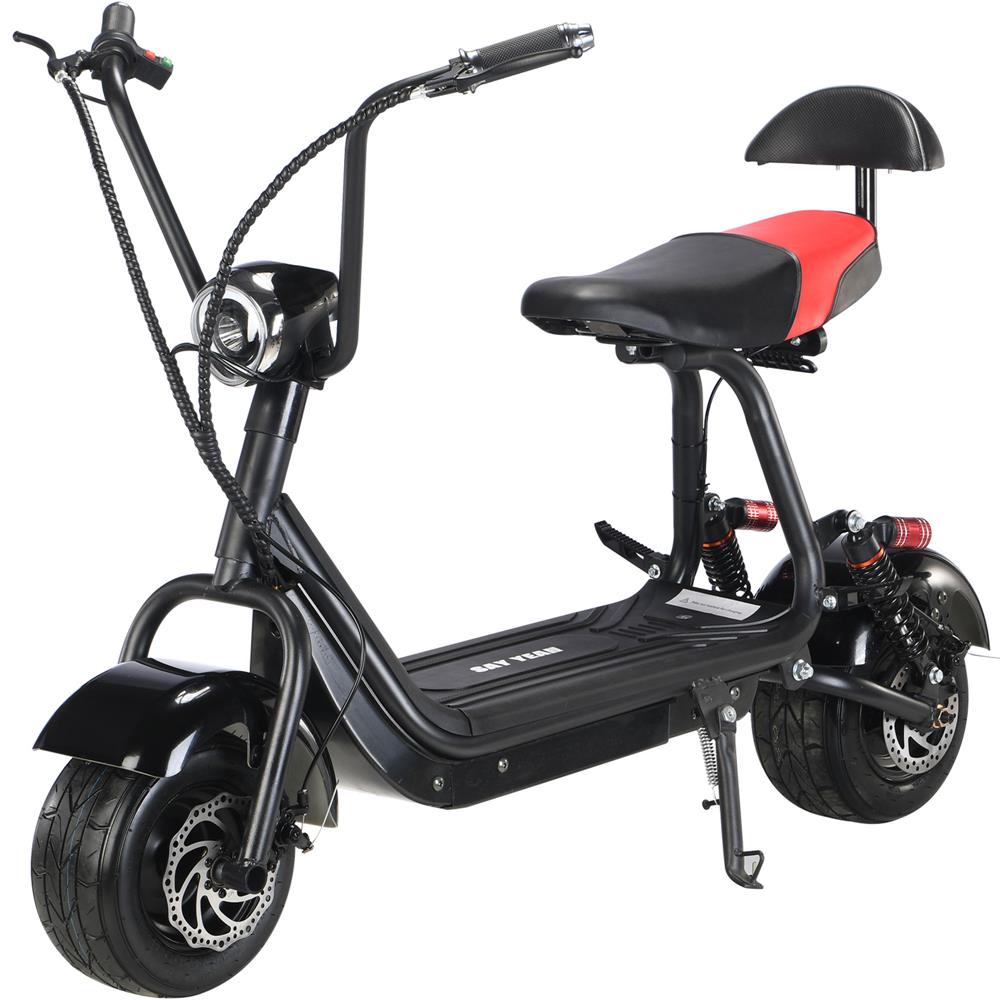 MotoTec Mini Fat Tire 48V 500w Lithium Electric Scooter, Speed: 10-15-20 mph (3 selectable speeds)