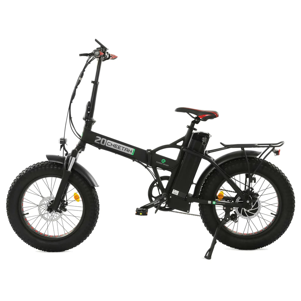 Ecotric 48V Fat Tire Portable and Folding Electric Bike with color LCD display, Top Speed 25MPH
