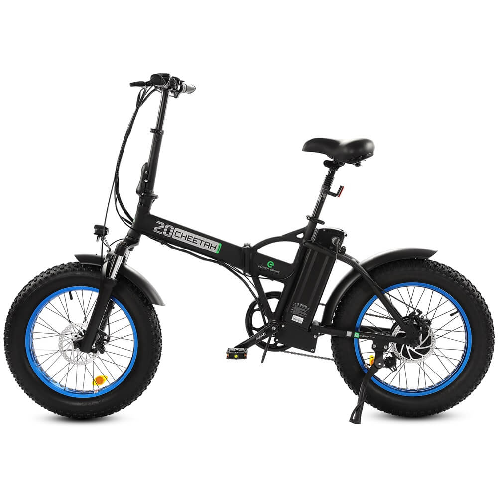 Ecotric 48V portable and folding fat ebike with LCD display, Top Speed 25MPH