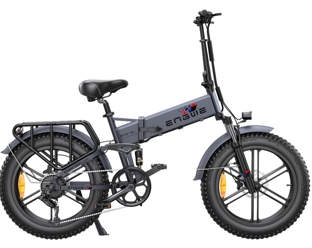 ENGWE ENGINE PRO Electric bike (Upgraded Vesion) 48V16AH 20*4.0 fat Tire Bike 750W Powerful Motor 8Speeds electric Bicycle 45KM/H Mountain Snow e bike Hydraulic Suspension,  Top Speed 28MPH